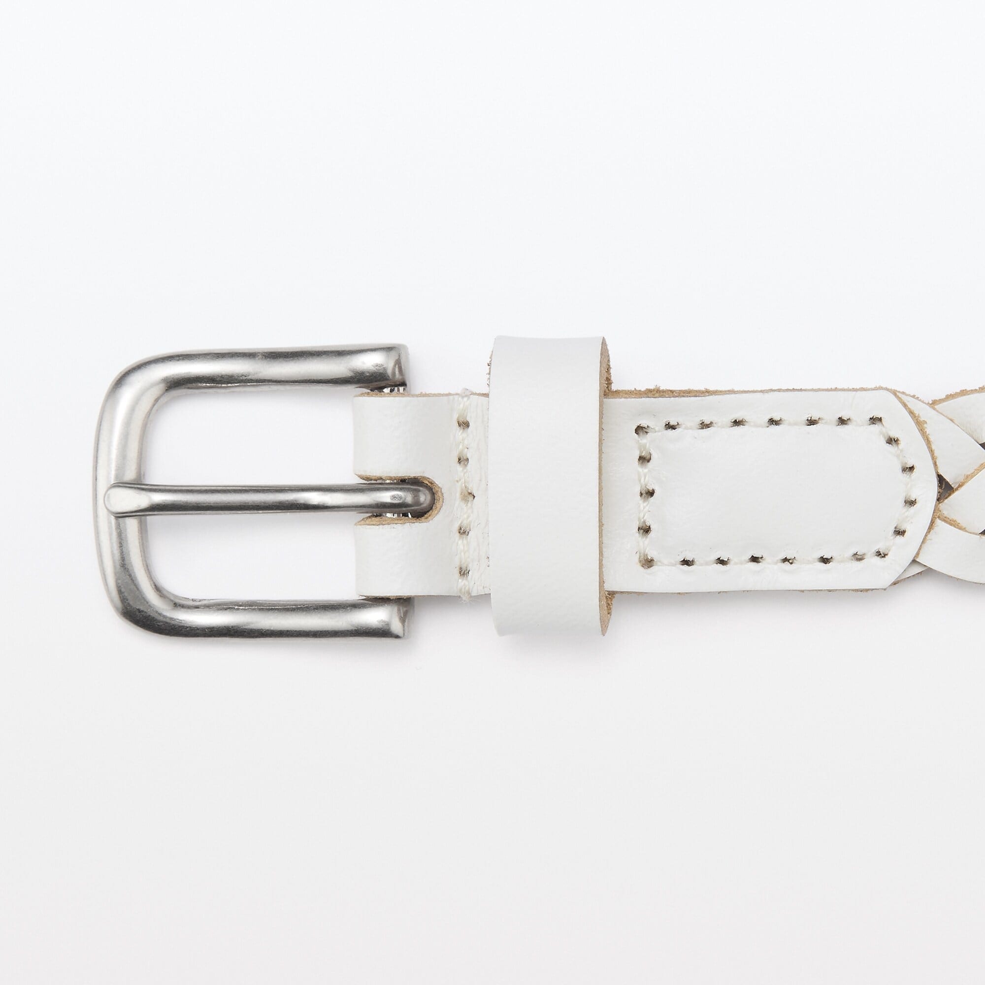 Vegetable Tannin Leather Hand-Knitted Skinny Belt