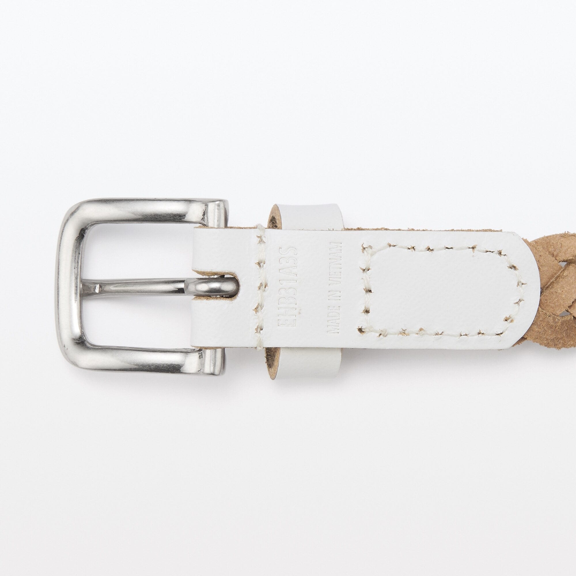 Vegetable Tannin Leather Hand-Knitted Skinny Belt