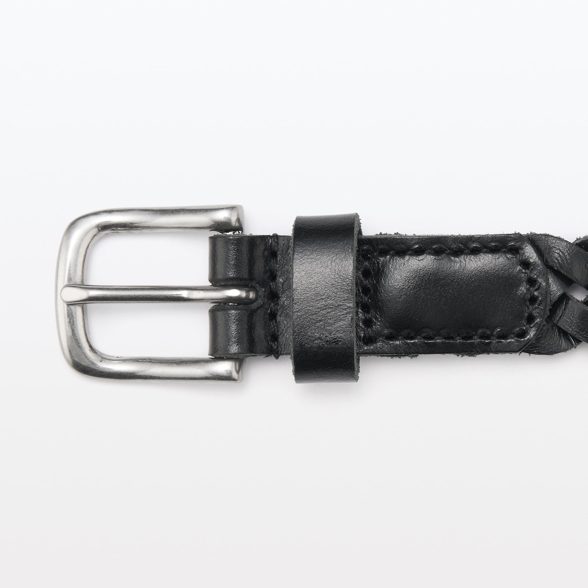 Vegetable Tannin Leather Hand-Knitted Skinny Belt