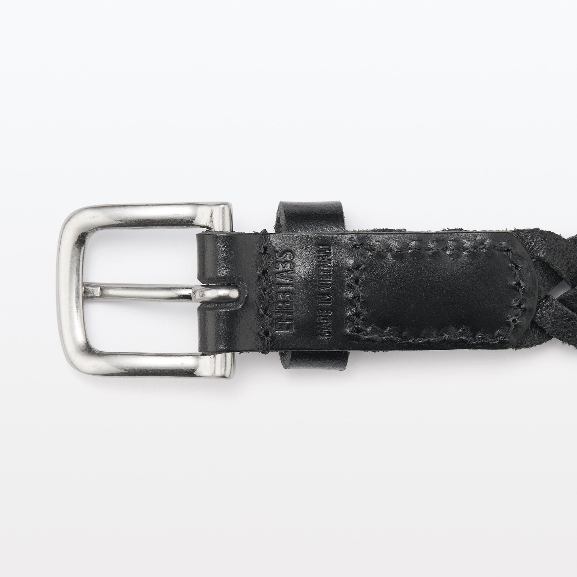Vegetable Tannin Leather Hand-Knitted Skinny Belt