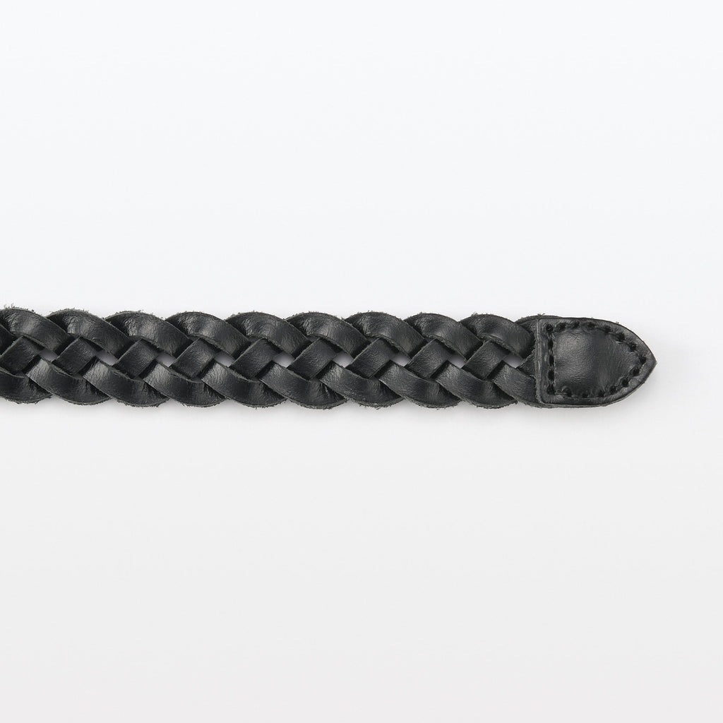 Vegetable Tannin Leather Hand-Knitted Skinny Belt