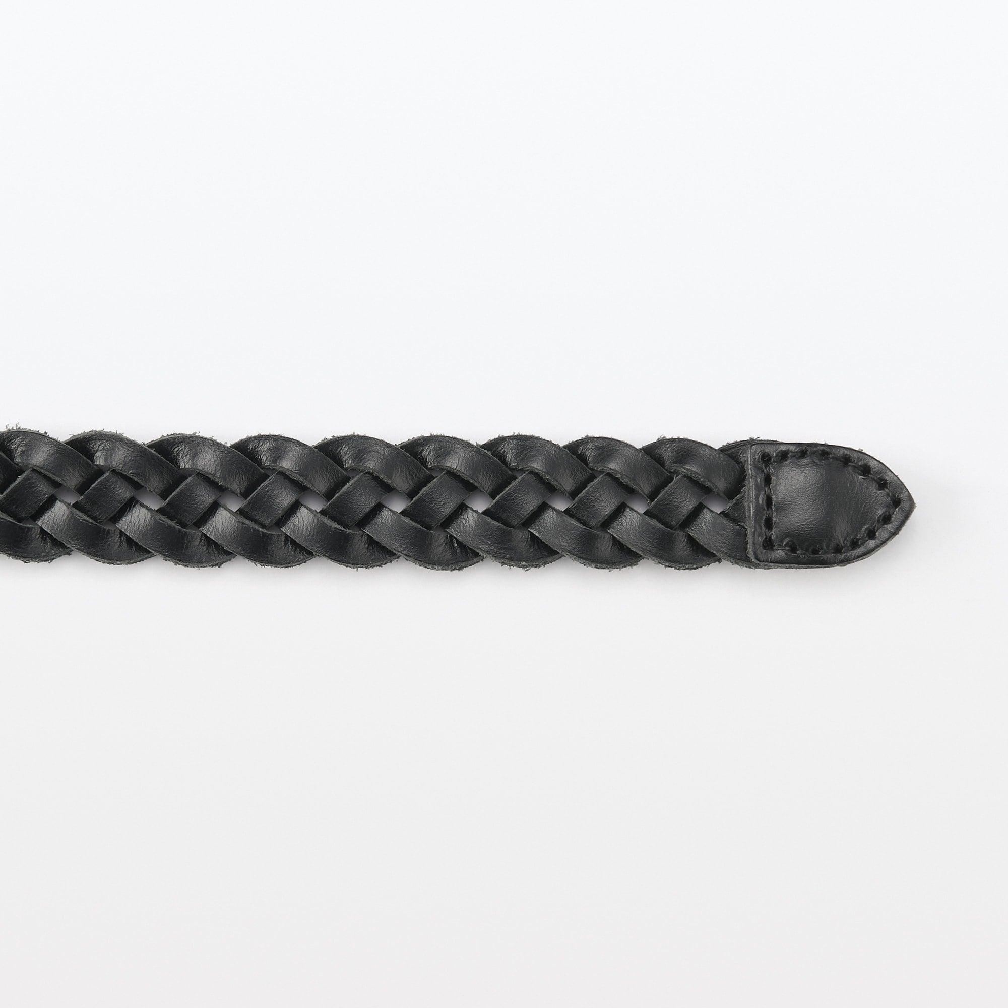 Vegetable Tannin Leather Hand-Knitted Skinny Belt