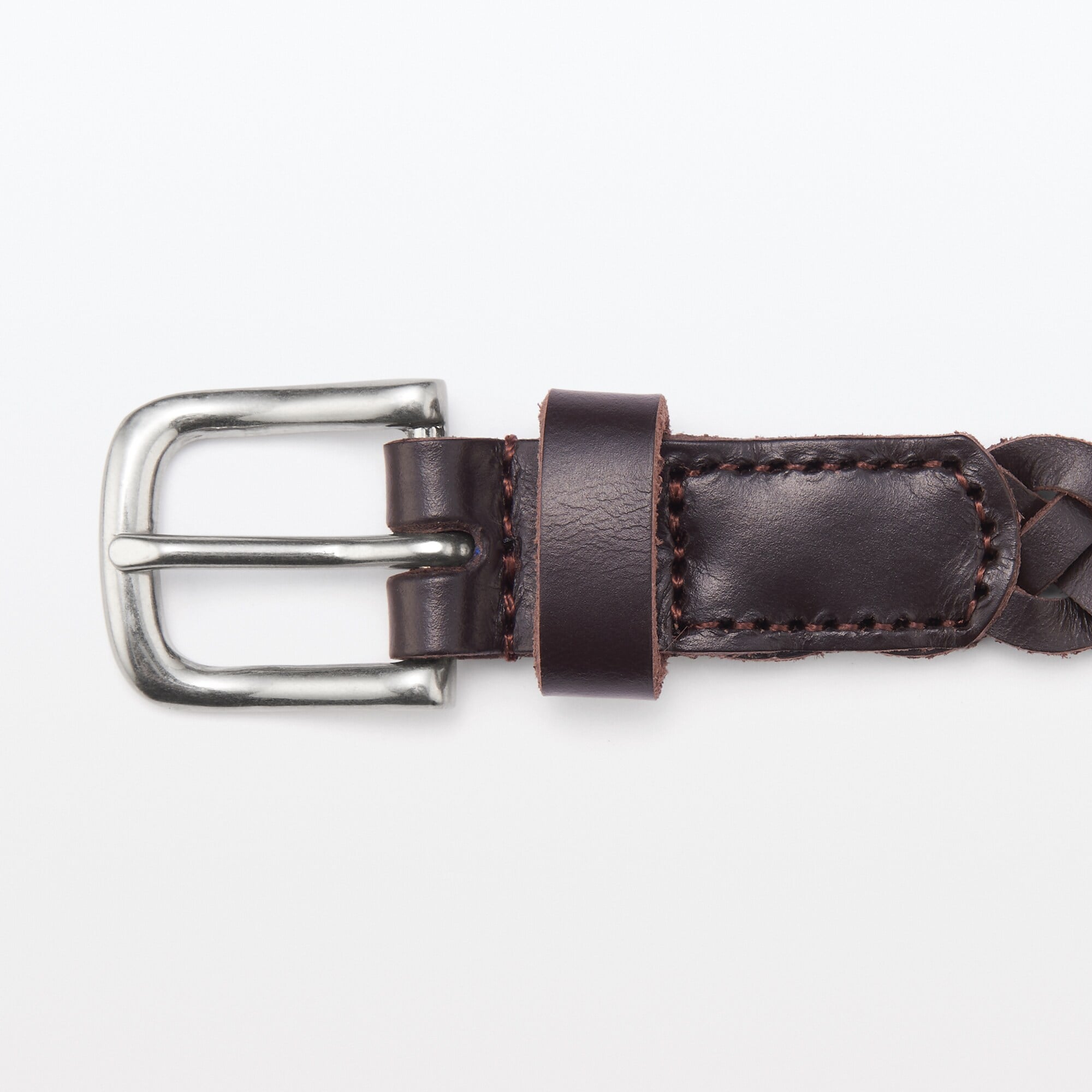 Vegetable Tannin Leather Hand-Knitted Skinny Belt