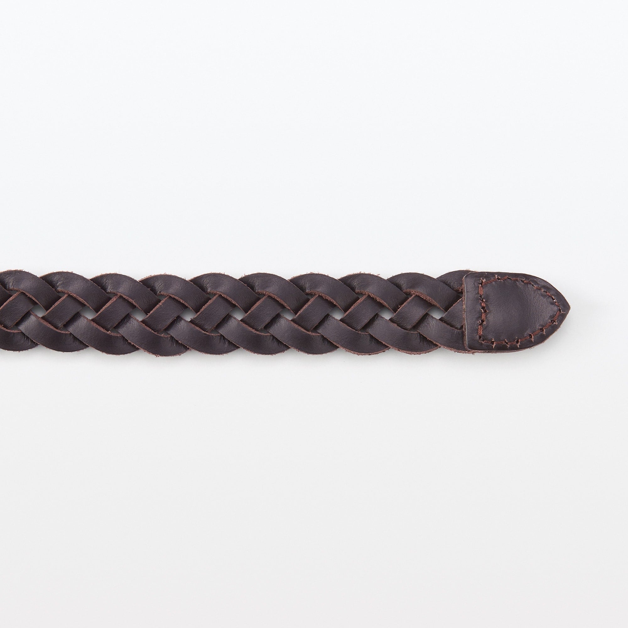 Vegetable Tannin Leather Hand-Knitted Skinny Belt