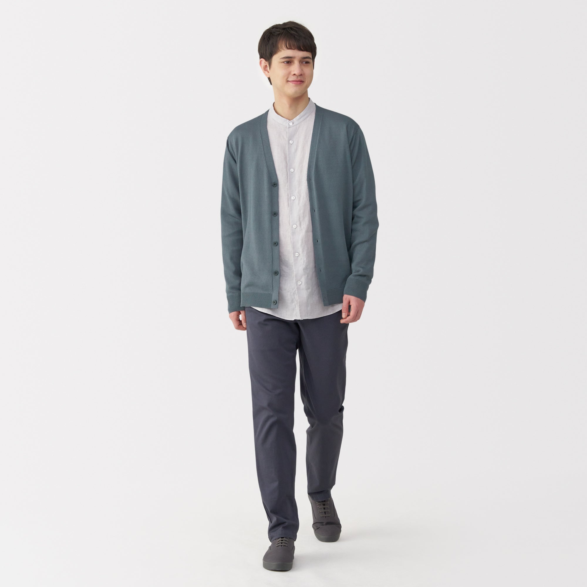 Men's Hemp Blend V-Neck Cardigan