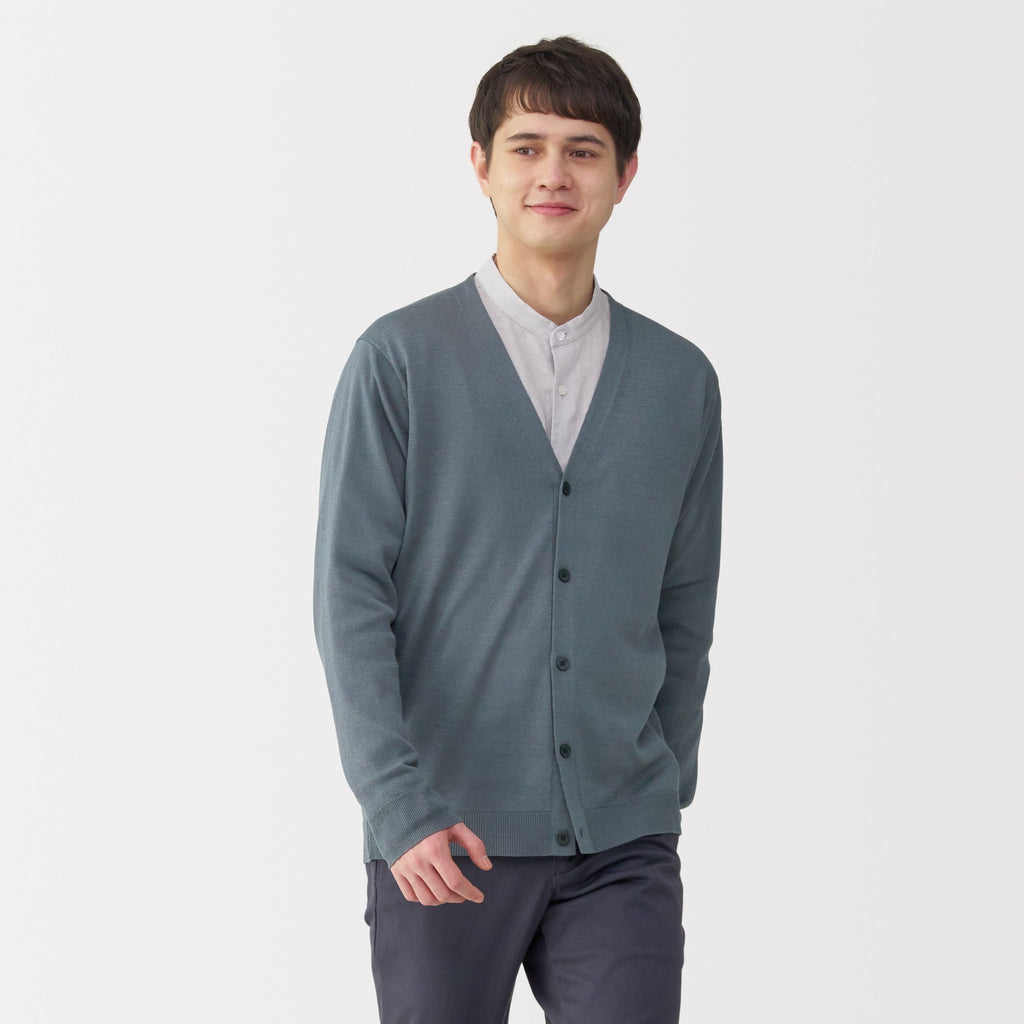 Men's Hemp Blend V-Neck Cardigan