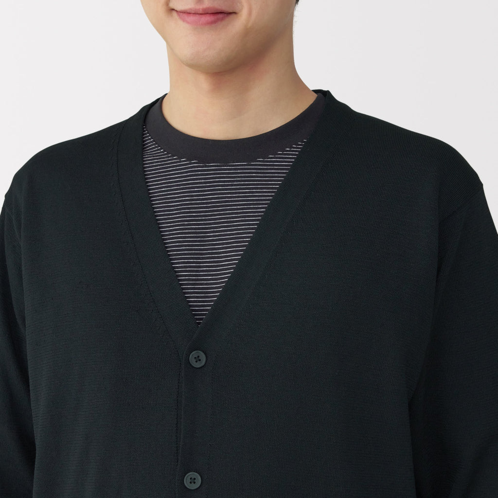 Men's Hemp Blend V-Neck Cardigan