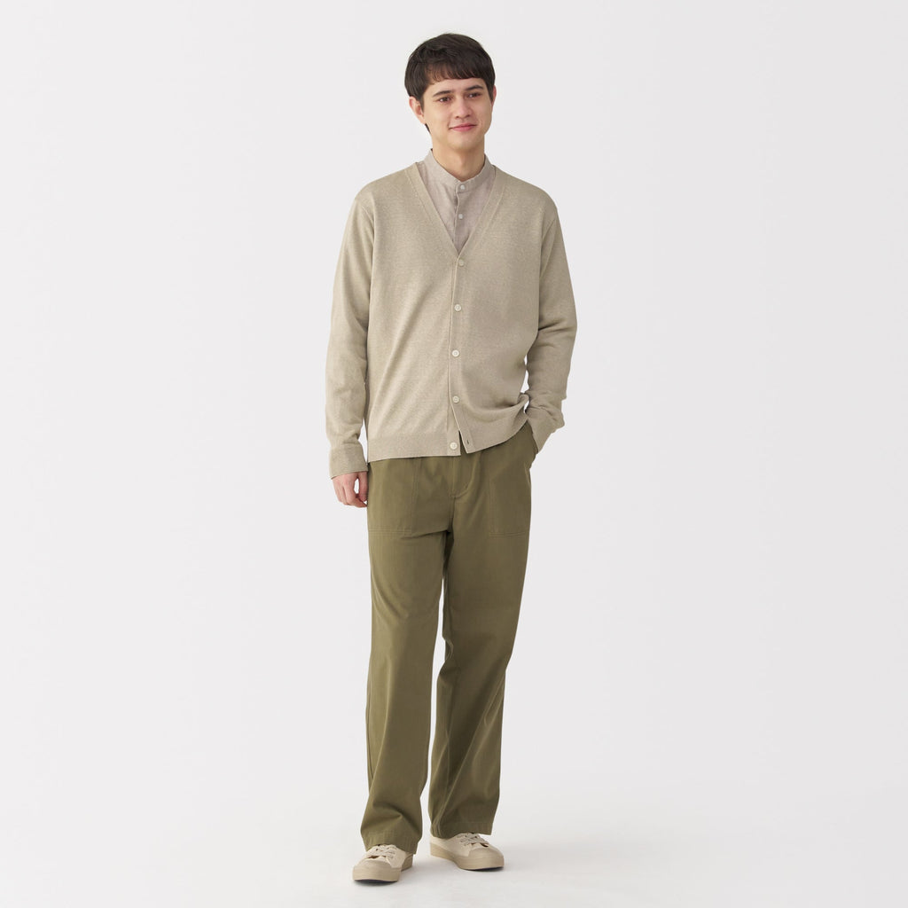 Men's Hemp Blend V-Neck Cardigan