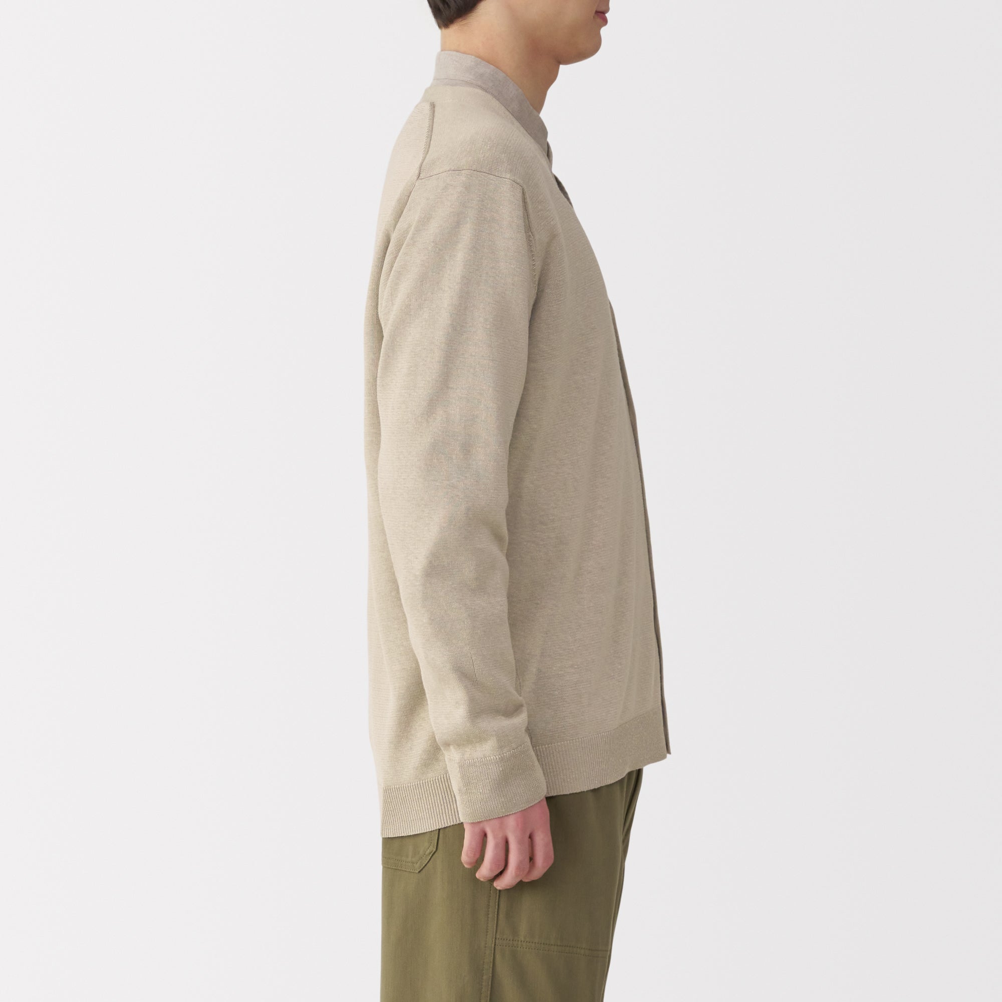 Men's Hemp Blend V-Neck Cardigan
