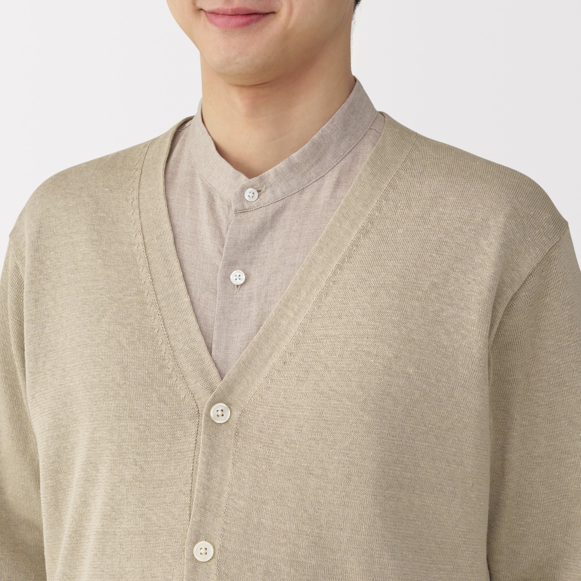 Men's Hemp Blend V-Neck Cardigan