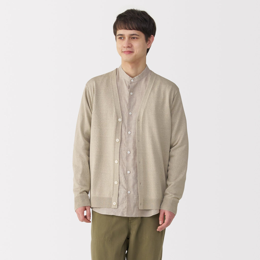 Men's Hemp Blend V-Neck Cardigan