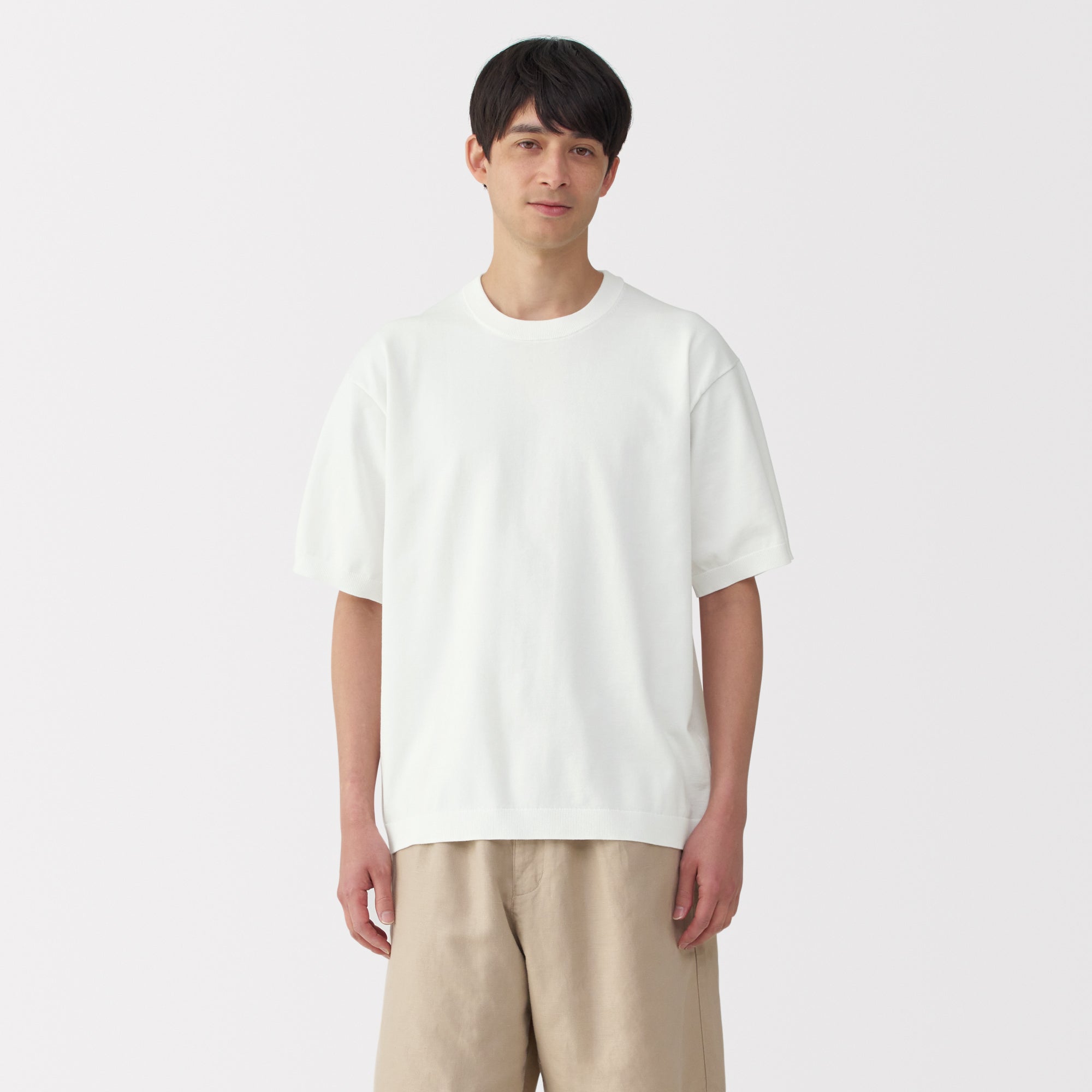 Men's Quick Dry Crew Neck Short Sleeve Knit T-Shirt
