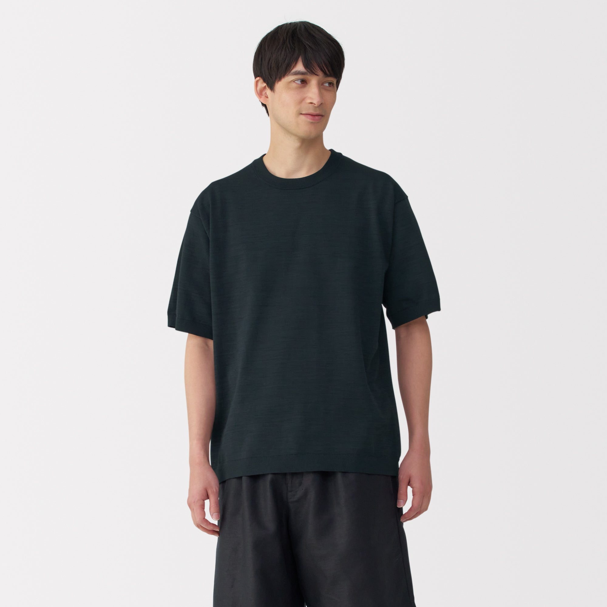 Men's Quick Dry Crew Neck Short Sleeve Knit T-Shirt
