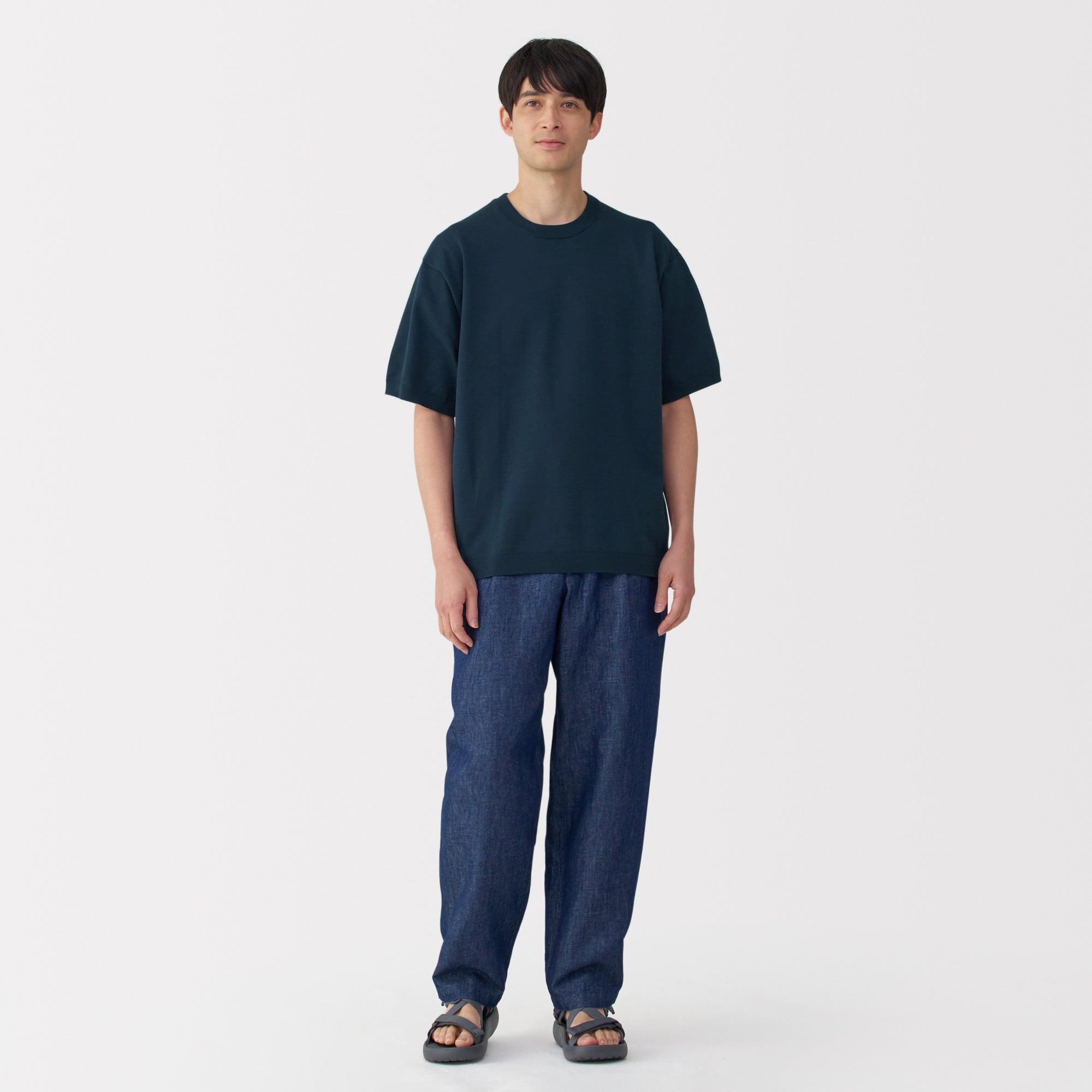 Men's Quick Dry Crew Neck Short Sleeve Knit T-Shirt