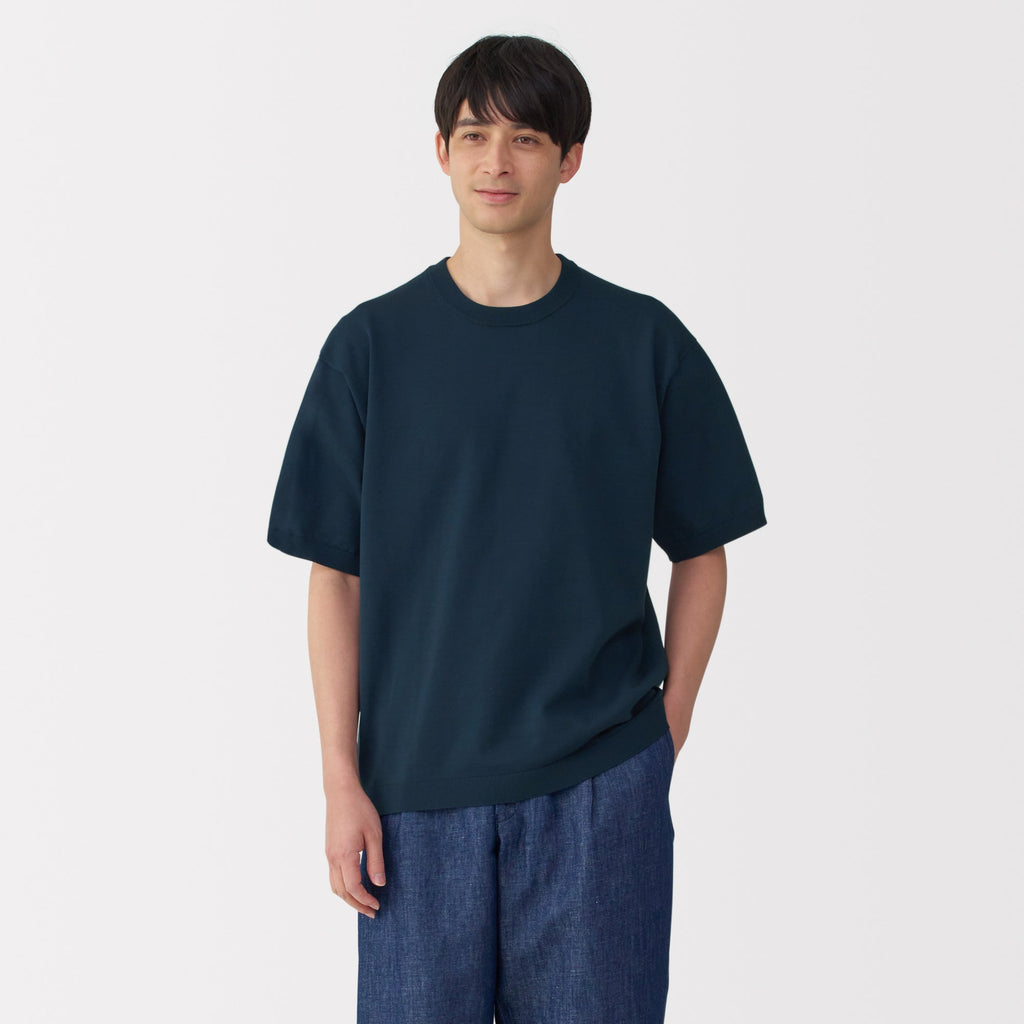 Men's Quick Dry Crew Neck Short Sleeve Knit T-Shirt