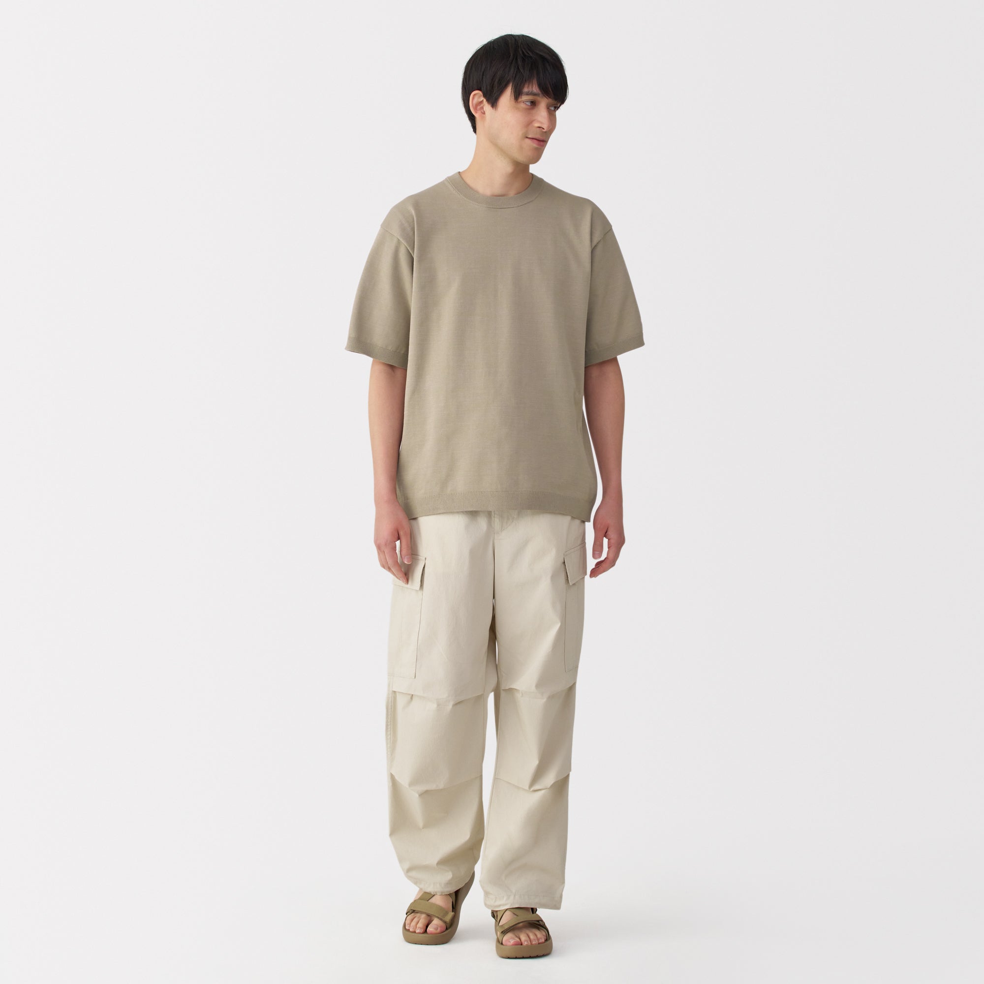 Men's Quick Dry Crew Neck Short Sleeve Knit T-Shirt