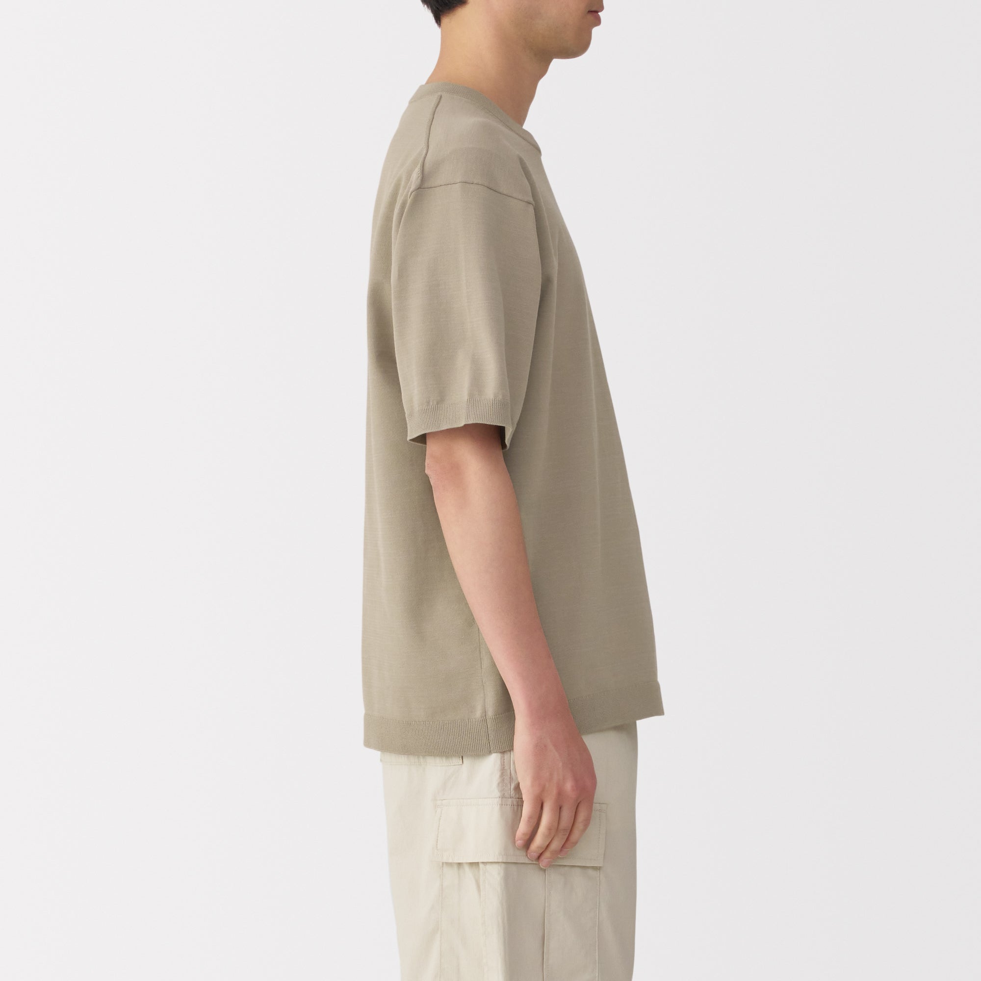 Men's Quick Dry Crew Neck Short Sleeve Knit T-Shirt