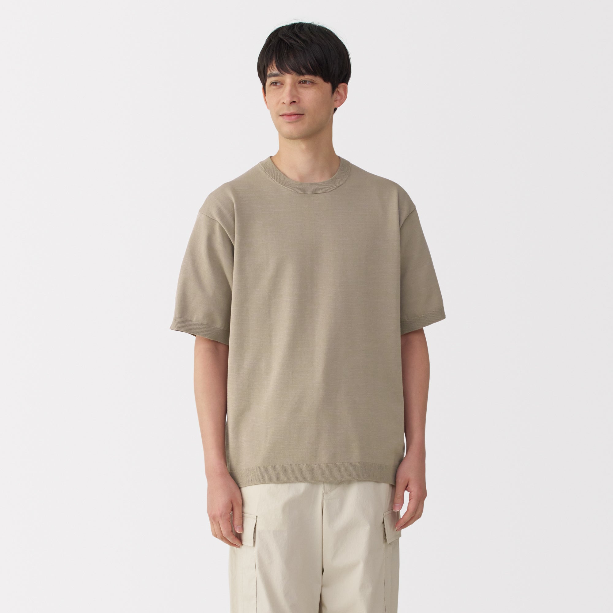 Men's Quick Dry Crew Neck Short Sleeve Knit T-Shirt