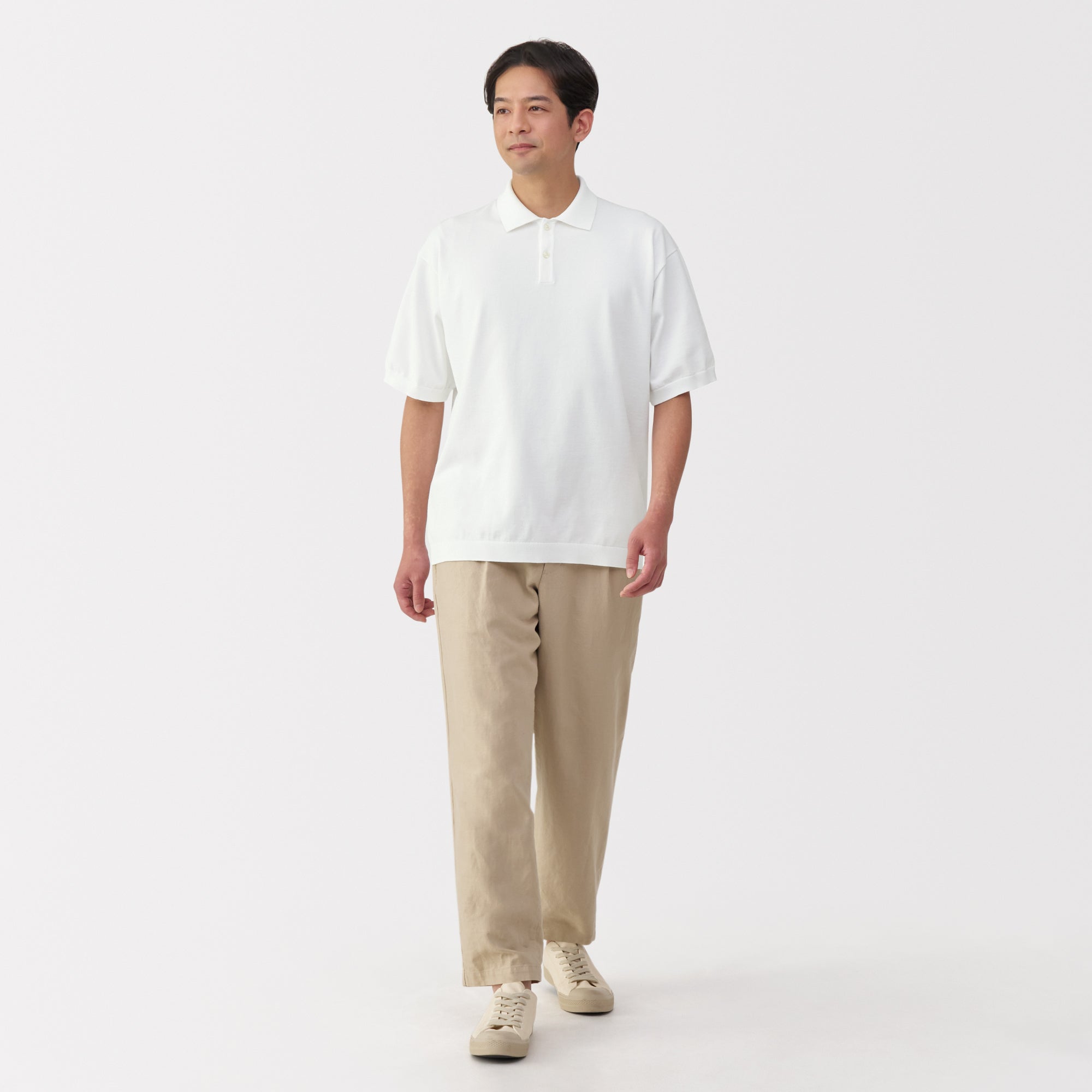 Men's Quick Dry Crew Neck Short Sleeve Knit Polo Shirt