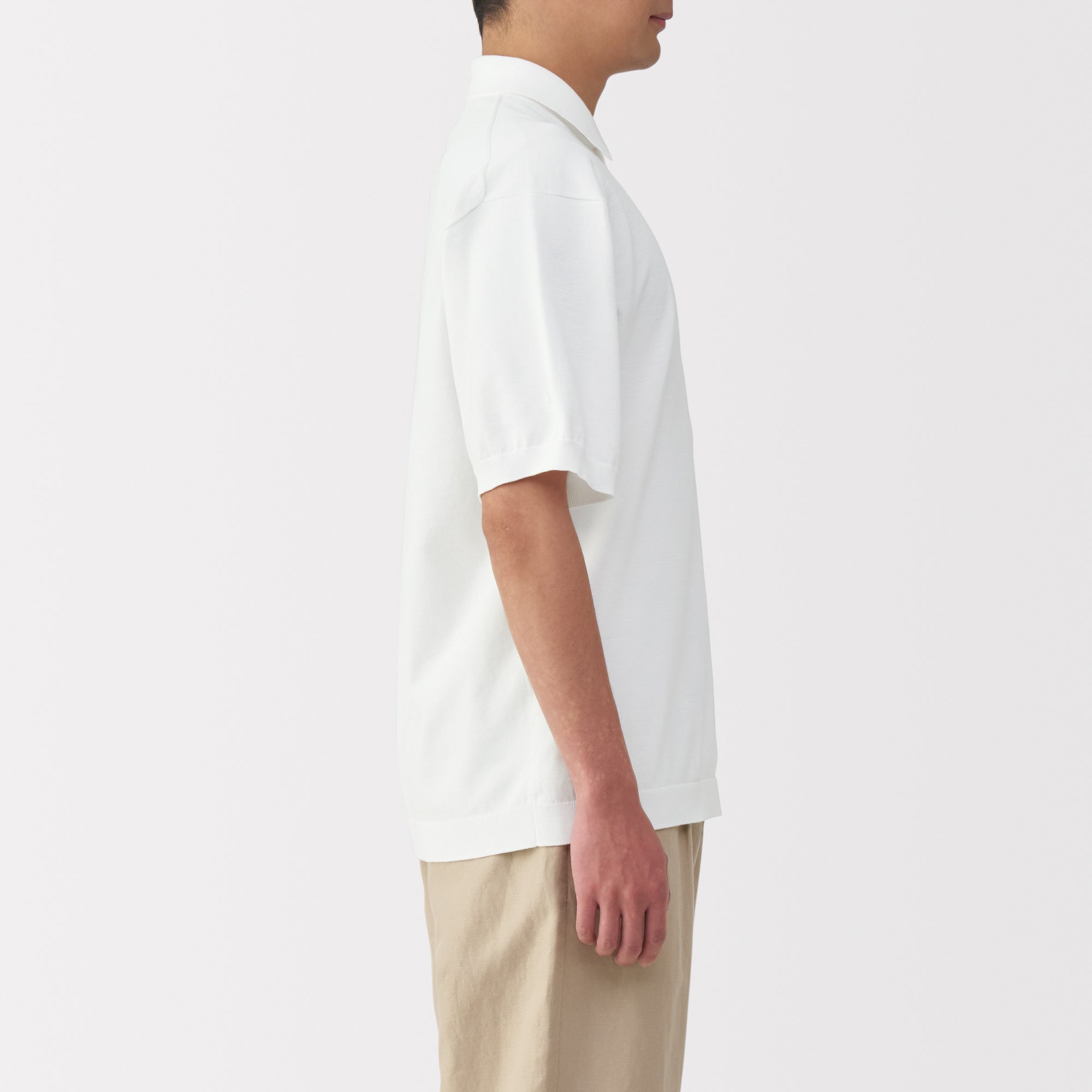Men's Quick Dry Crew Neck Short Sleeve Knit Polo Shirt