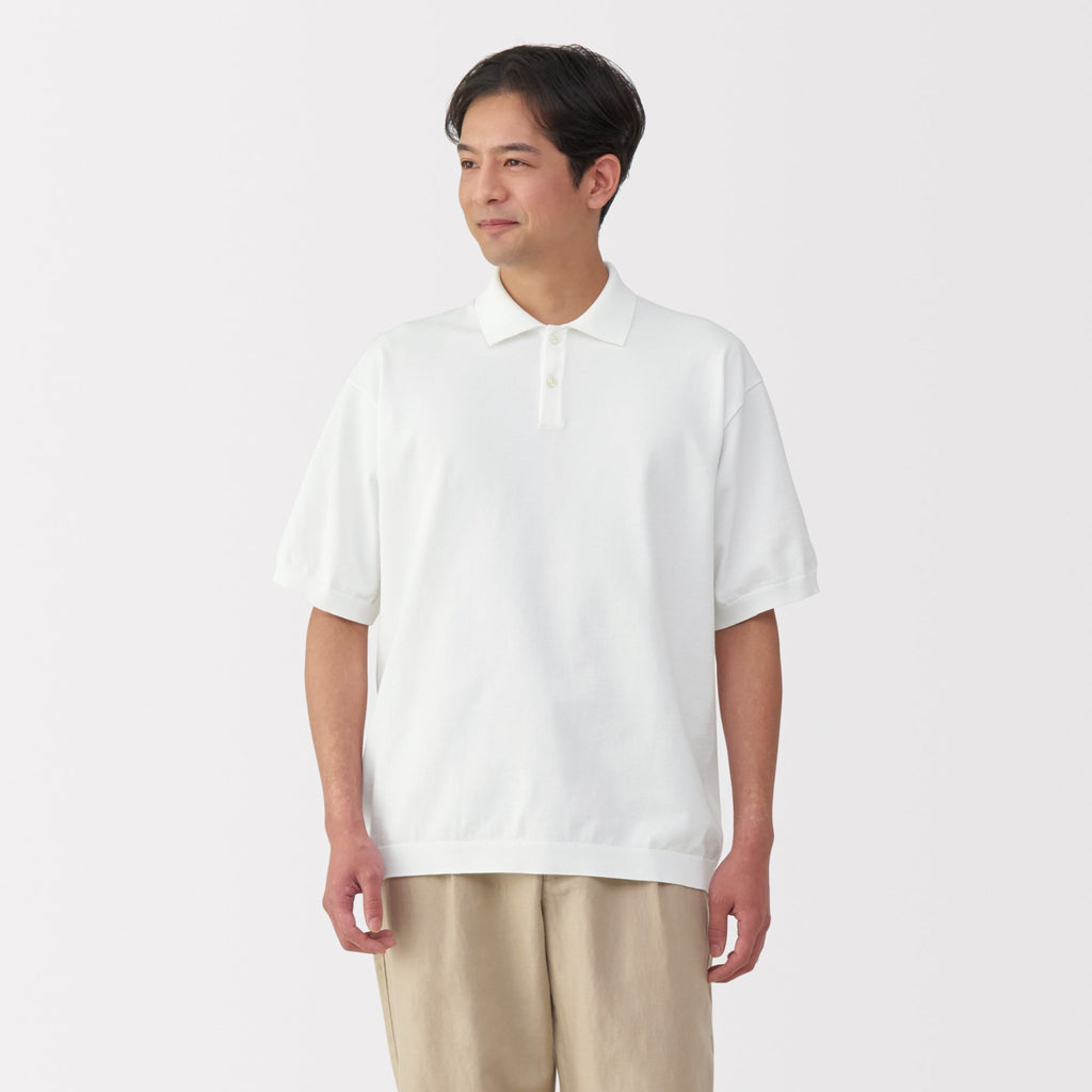 Men's Quick Dry Crew Neck Short Sleeve Knit Polo Shirt