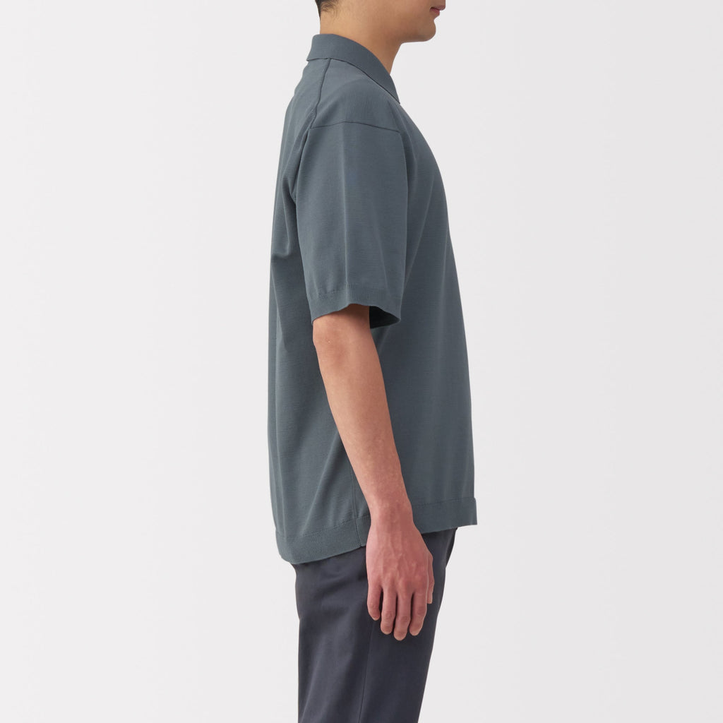 Men's Quick Dry Crew Neck Short Sleeve Knit Polo Shirt