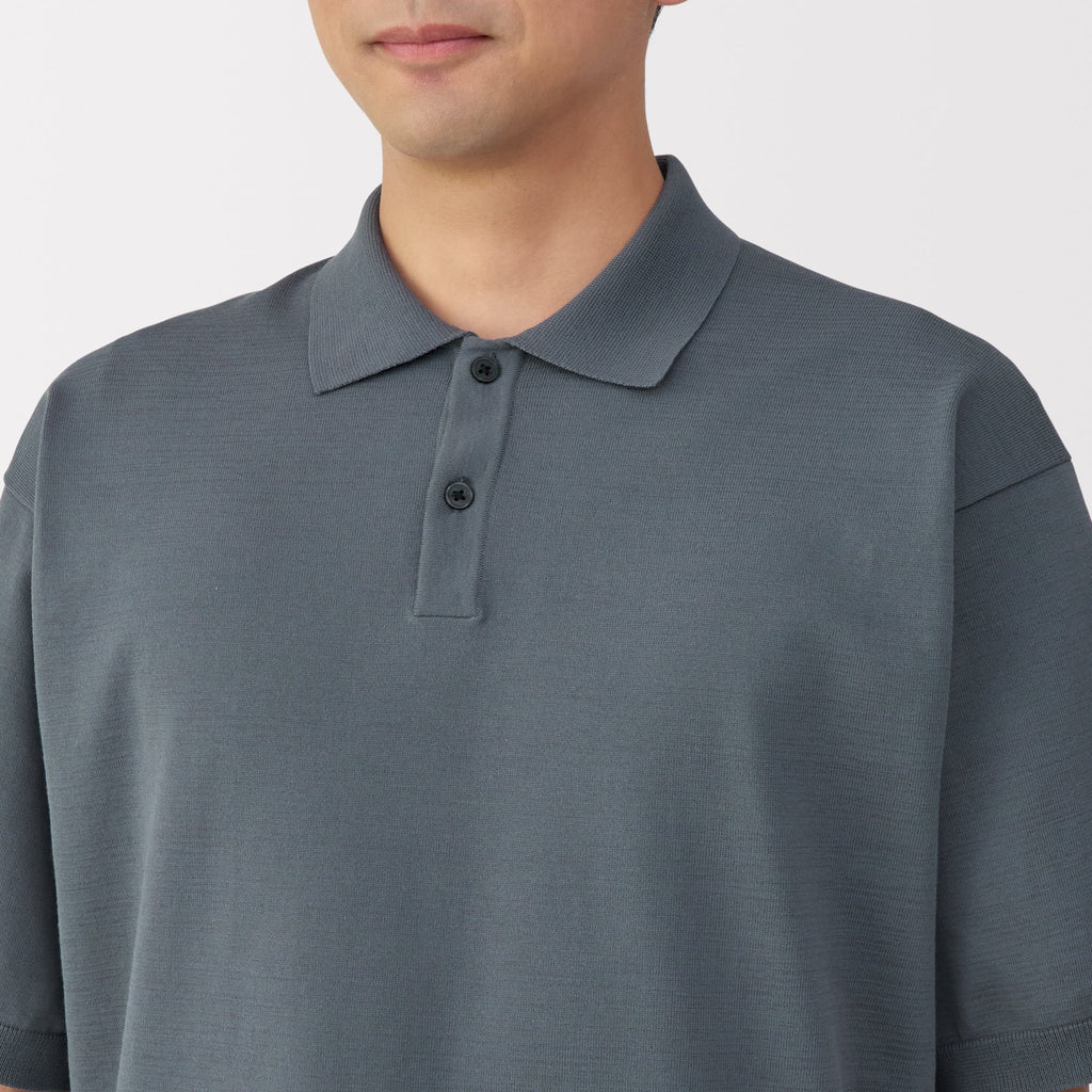 Men's Quick Dry Crew Neck Short Sleeve Knit Polo Shirt