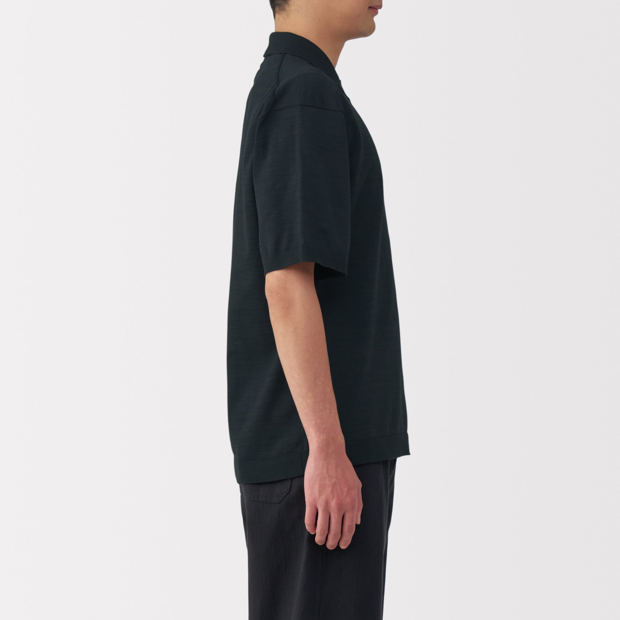 Men's Quick Dry Crew Neck Short Sleeve Knit Polo Shirt