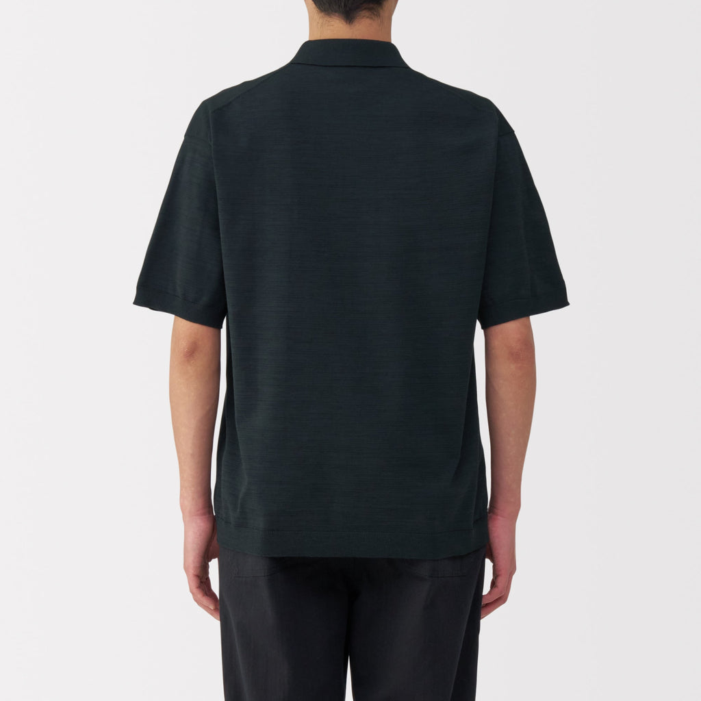 Men's Quick Dry Crew Neck Short Sleeve Knit Polo Shirt