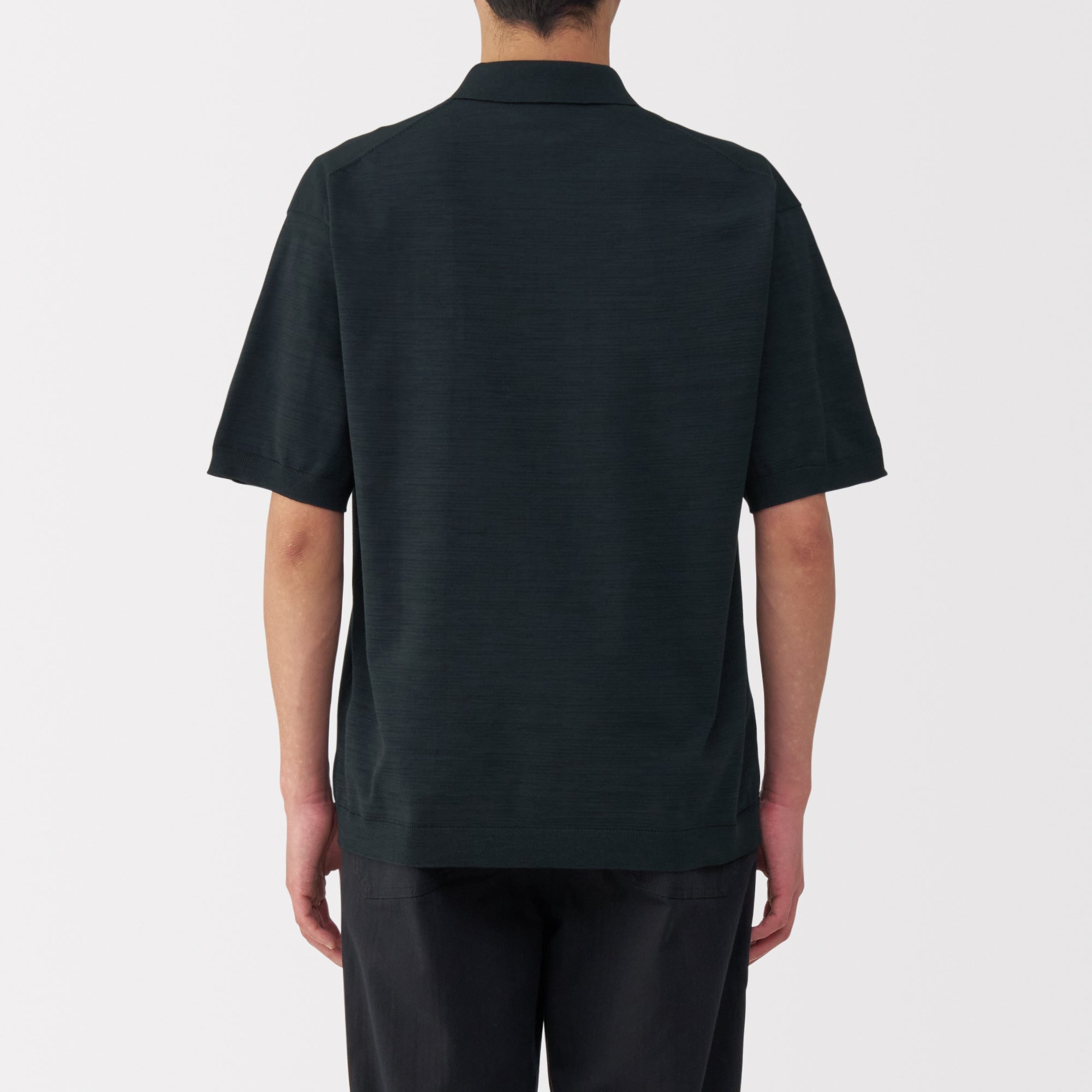 Men's Quick Dry Crew Neck Short Sleeve Knit Polo Shirt