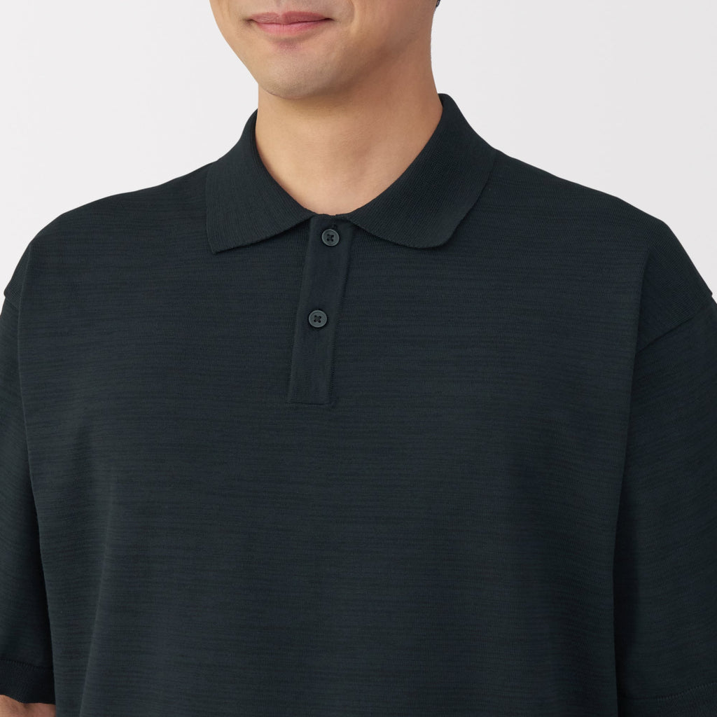 Men's Quick Dry Crew Neck Short Sleeve Knit Polo Shirt