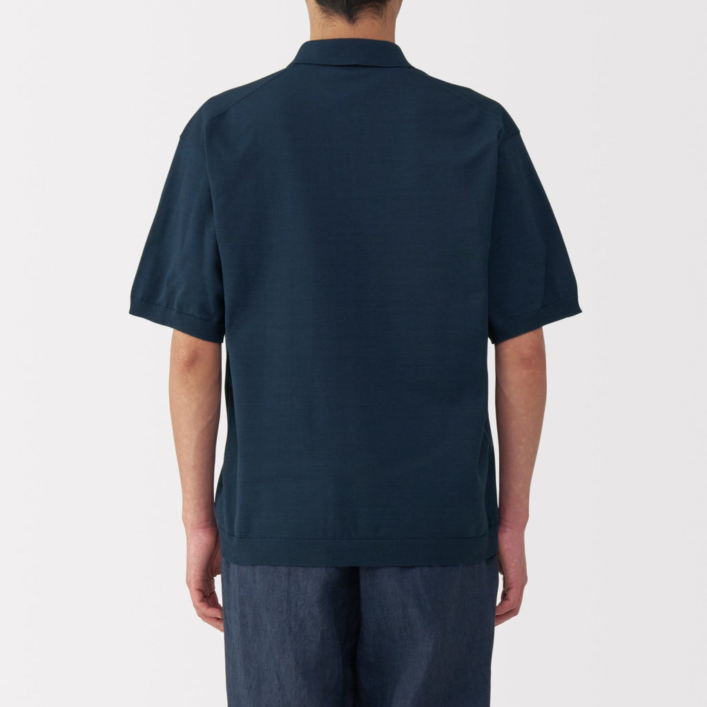 Men's Quick Dry Crew Neck Short Sleeve Knit Polo Shirt
