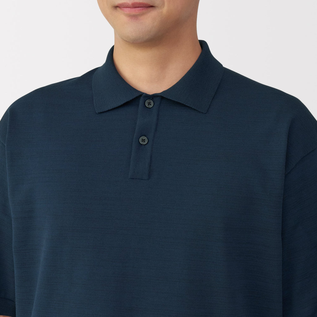 Men's Quick Dry Crew Neck Short Sleeve Knit Polo Shirt