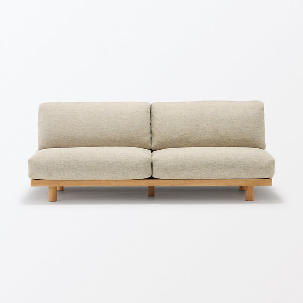 [HD] Spacious Armless Sofa Beige 2 Seater