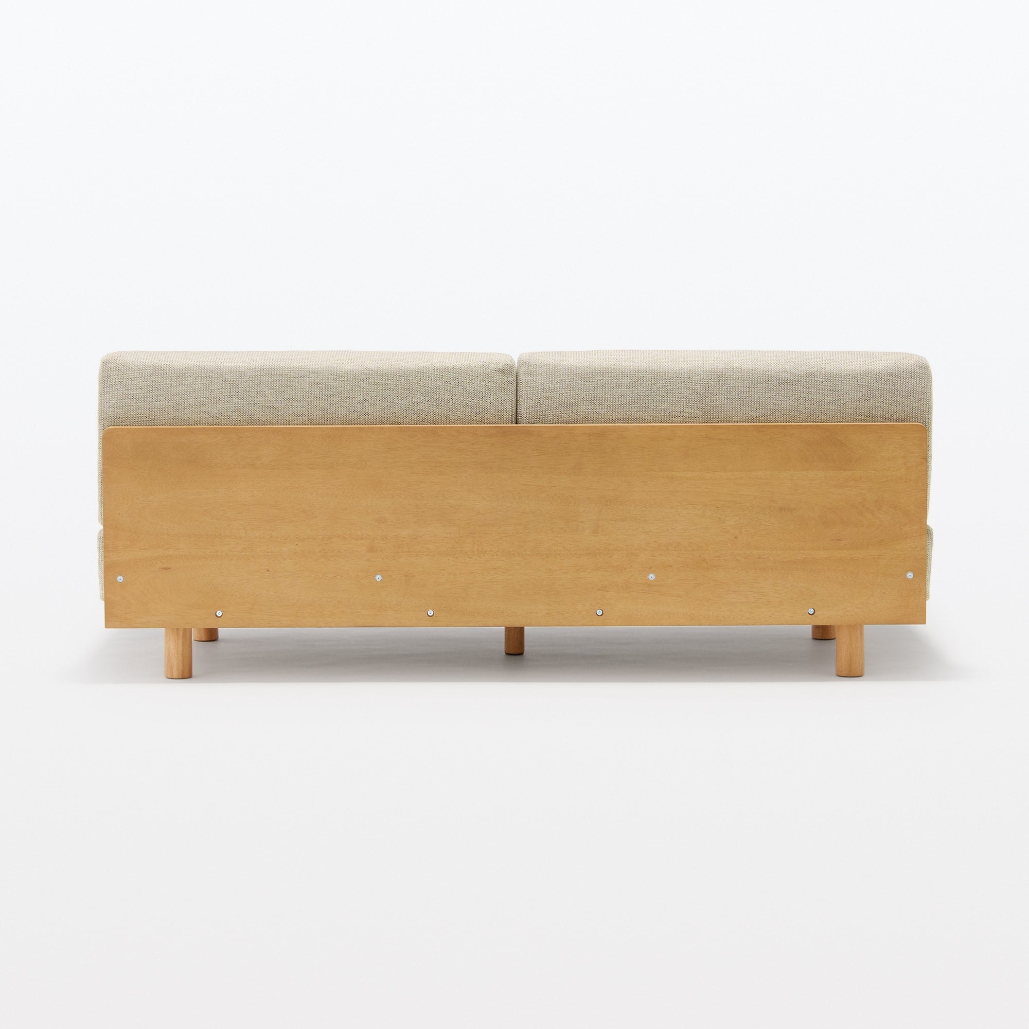 [HD] Spacious Armless Sofa Beige 2 Seater