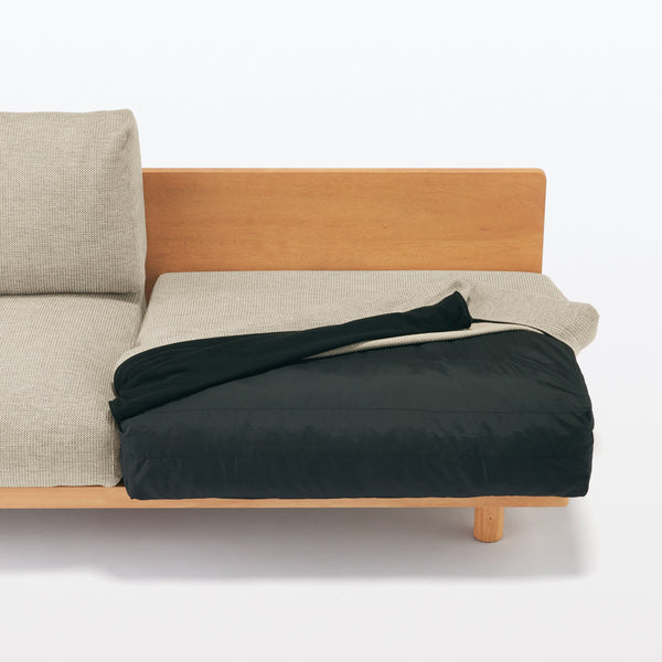 [HD] Spacious Armless Sofa Beige 2 Seater