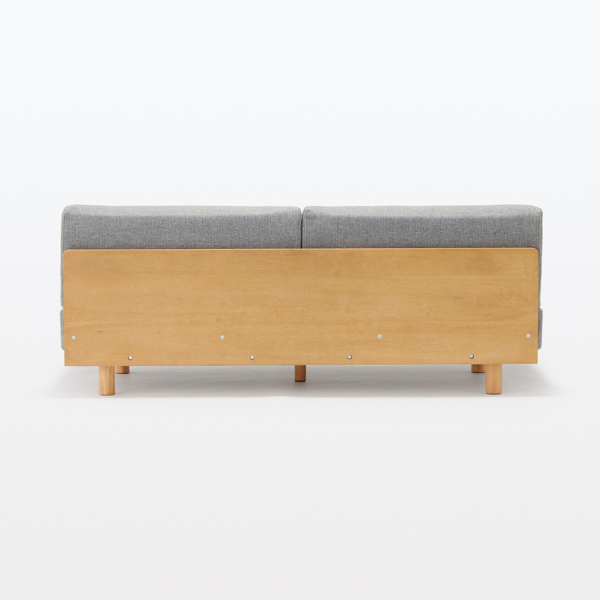 [HD] Spacious Armless Sofa Gray 2 Seater