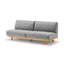[HD] Spacious Armless Sofa Gray 2 Seater