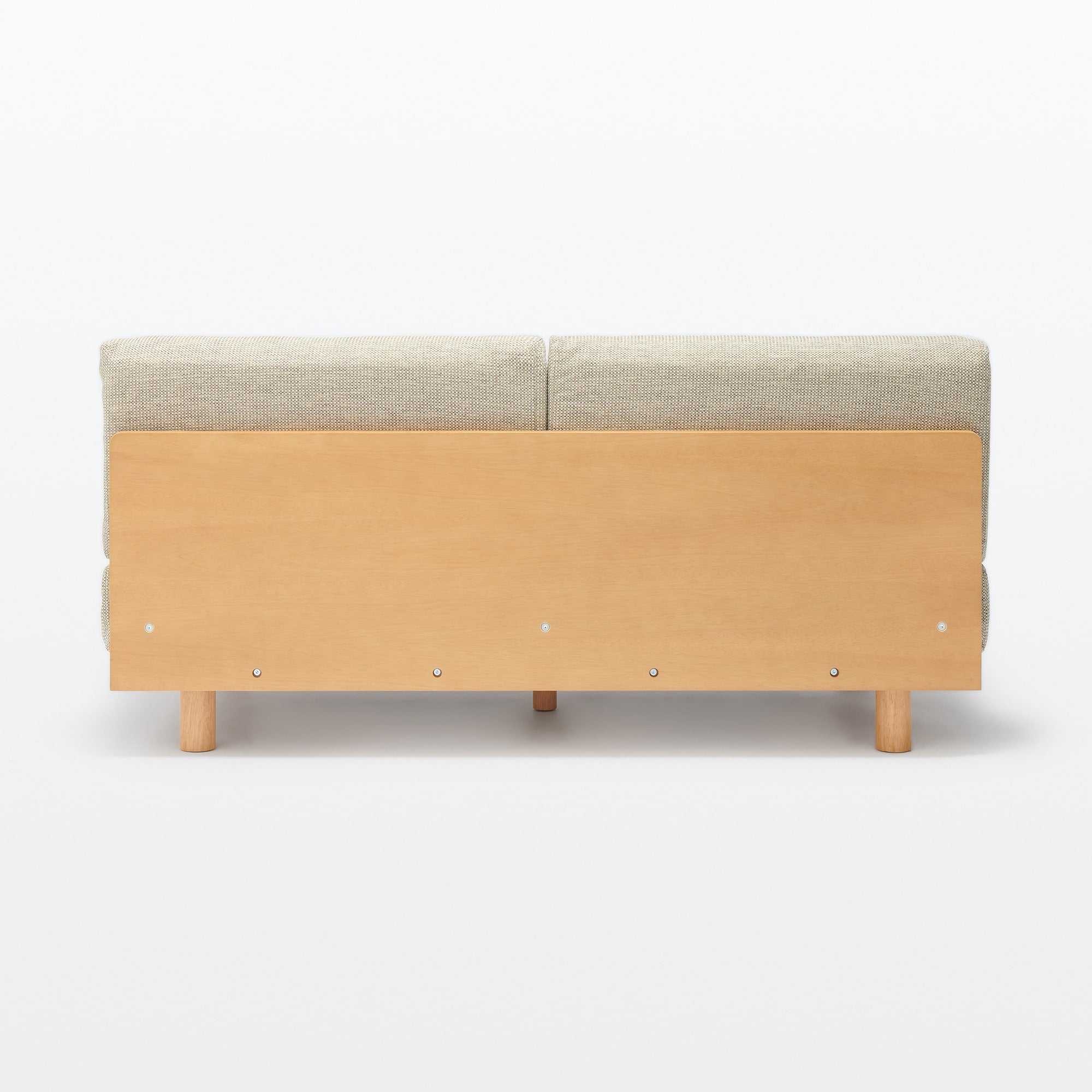 [HD] Spacious Armless Sofa Beige 3 Seater