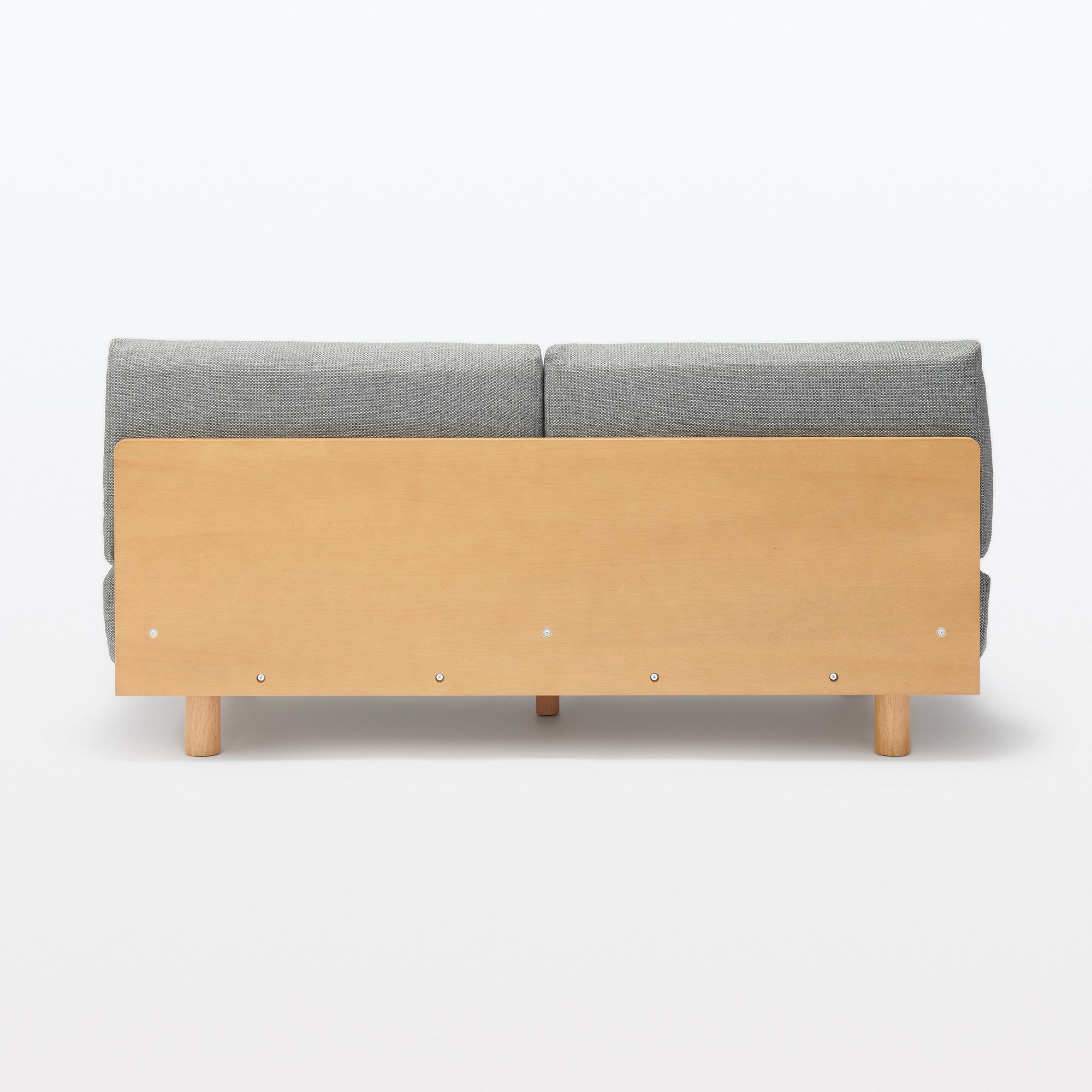 [HD] Spacious Armless Sofa Gray 3 Seater