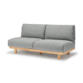 [HD] Spacious Armless Sofa Gray 3 Seater