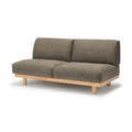 [HD] Spacious Armless Sofa Brown 3 Seater