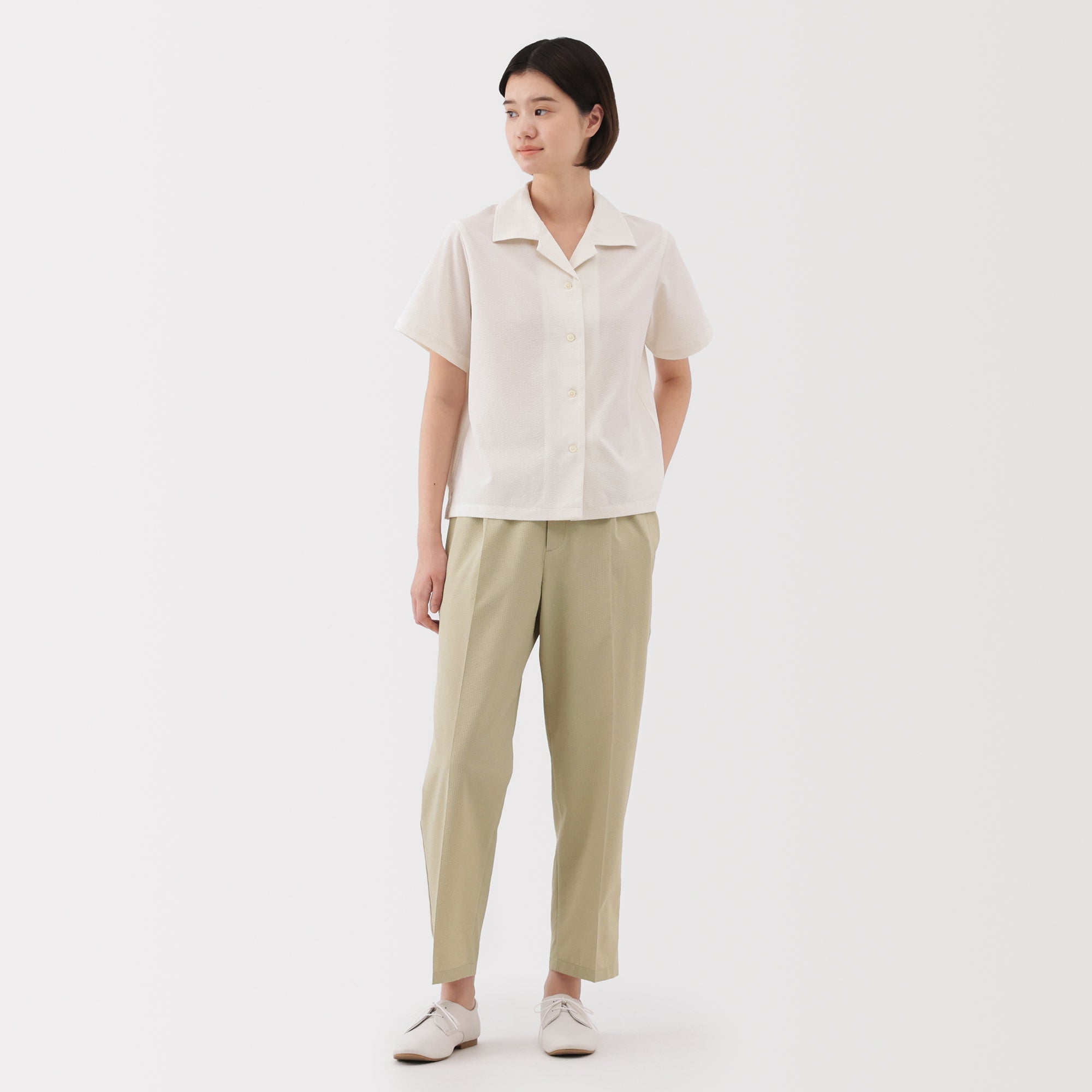Women's Breathable Seersucker Tapered Pants