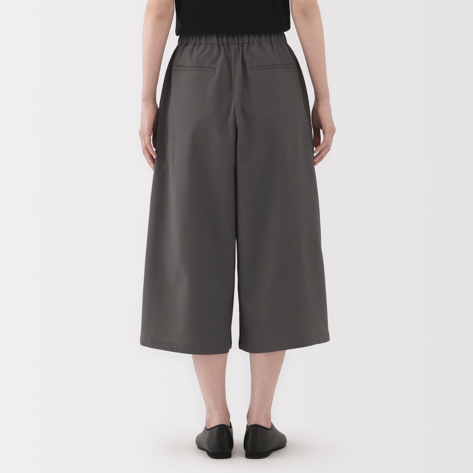 Women's Breathable Seersucker Easy Cropped Pants