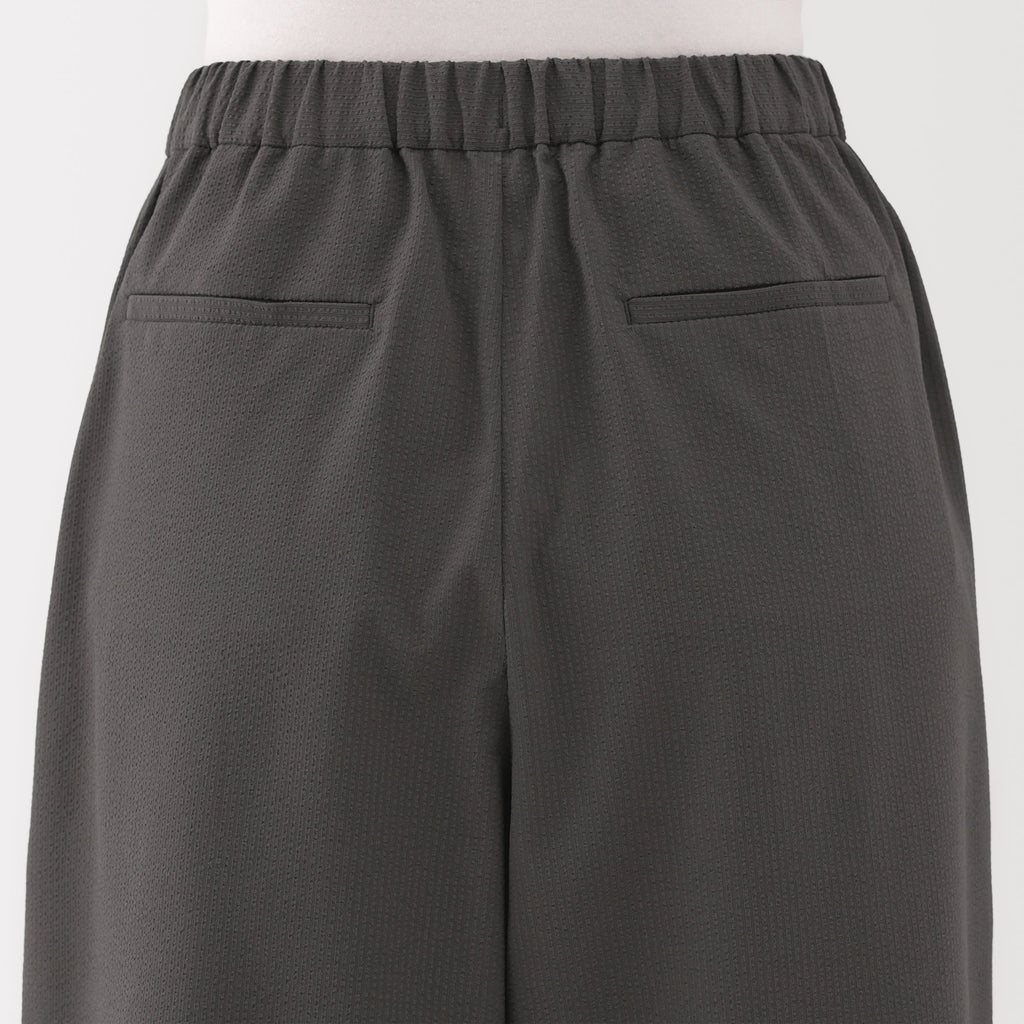 Women's Breathable Seersucker Easy Cropped Pants