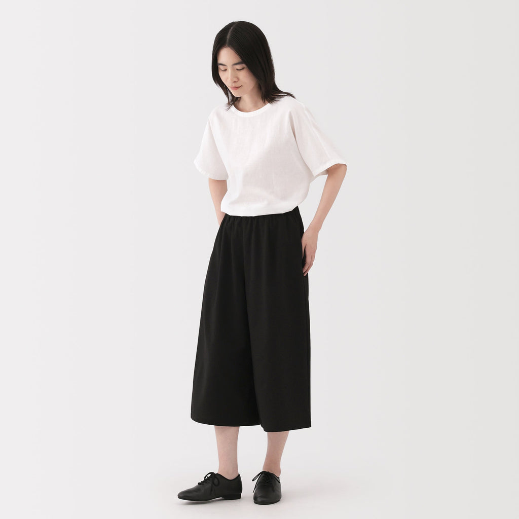 Women's Breathable Seersucker Easy Cropped Pants