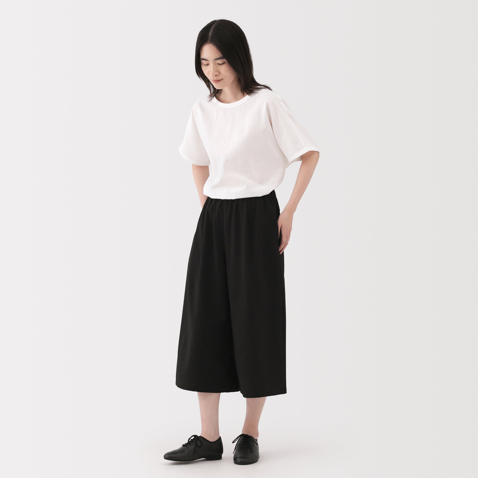 Women's Breathable Seersucker Easy Cropped Pants