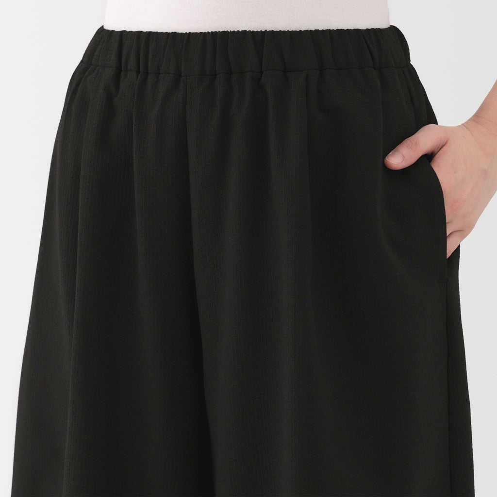 Women's Breathable Seersucker Easy Cropped Pants