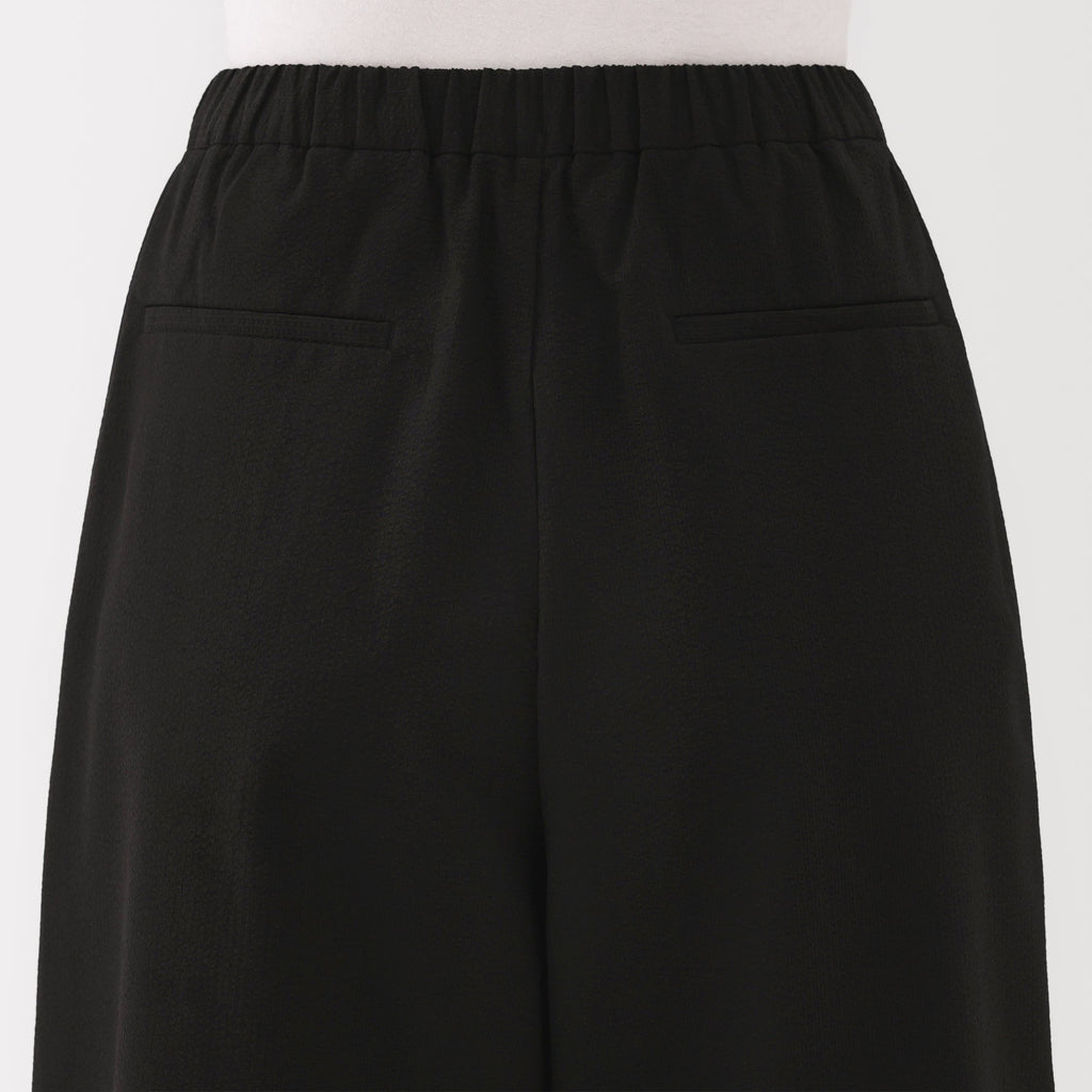 Women's Breathable Seersucker Easy Cropped Pants