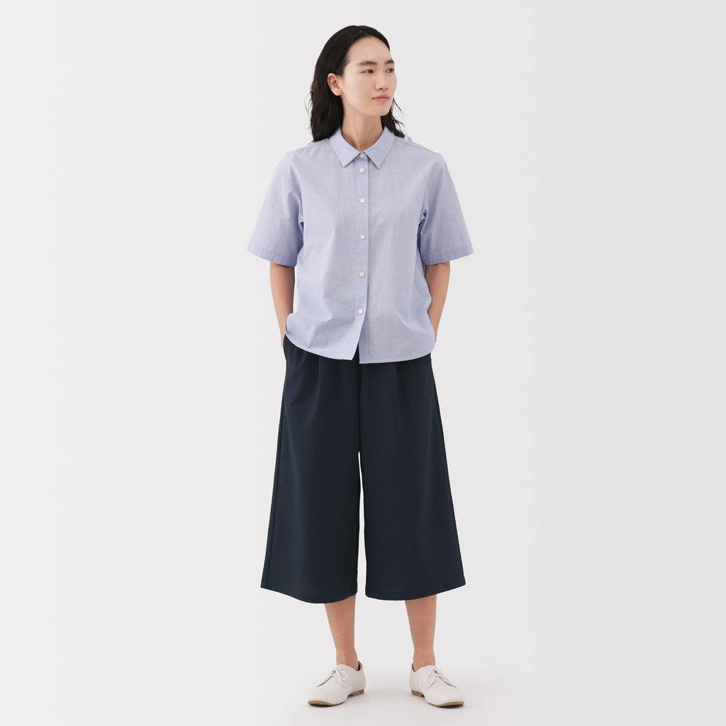Women's Breathable Seersucker Easy Cropped Pants